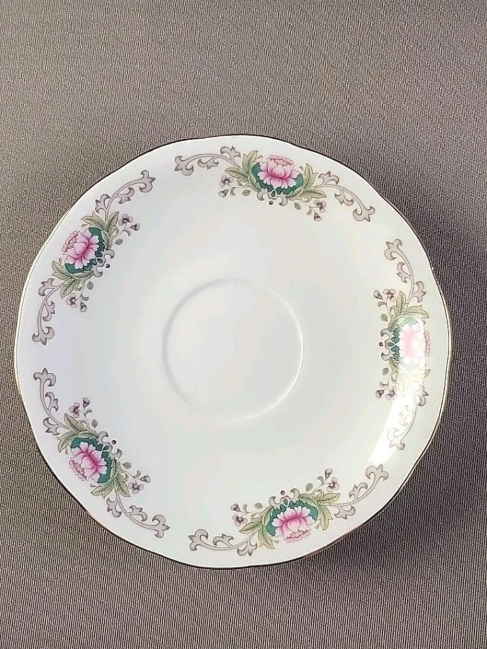 Lot of 3 - Japan Fine China Pink Floral Swirl Teacup & Saucer Set – Pristine